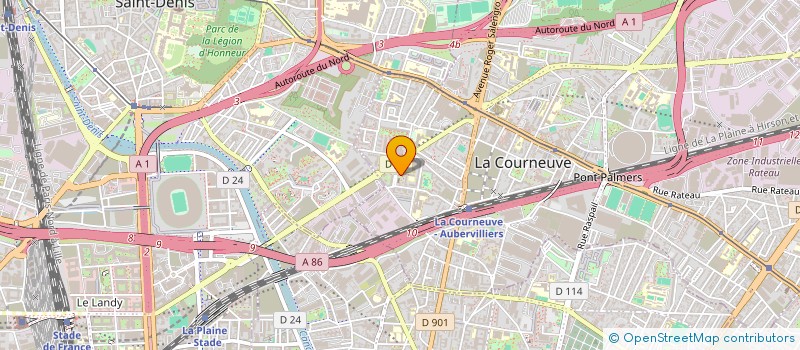 localisation de l'entreprise REFECSOL à LA COURNEUVE