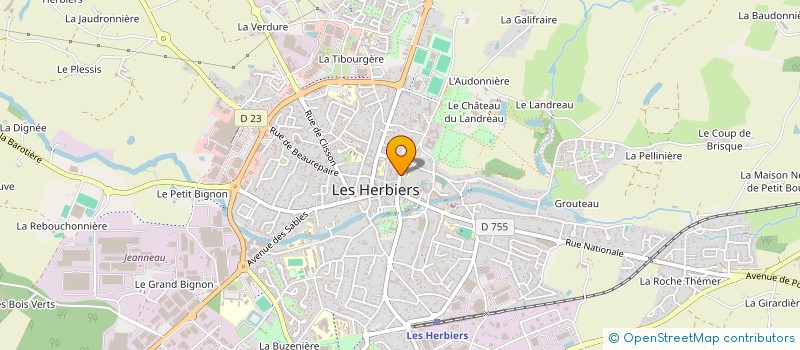 localisation de l'entreprise REFERENCE IMMO à LES HERBIERS