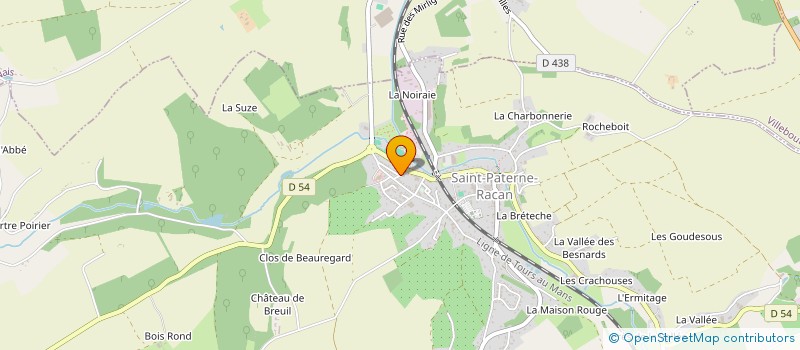 localisation de l'entreprise REFFET CLAUDE MACONNERIE DE L'ESCOTAIS  SAINT-PATERNE-RACAN