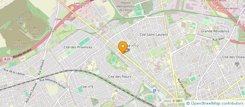 localisation de l'entreprise REFLET COIFFURE  LENS