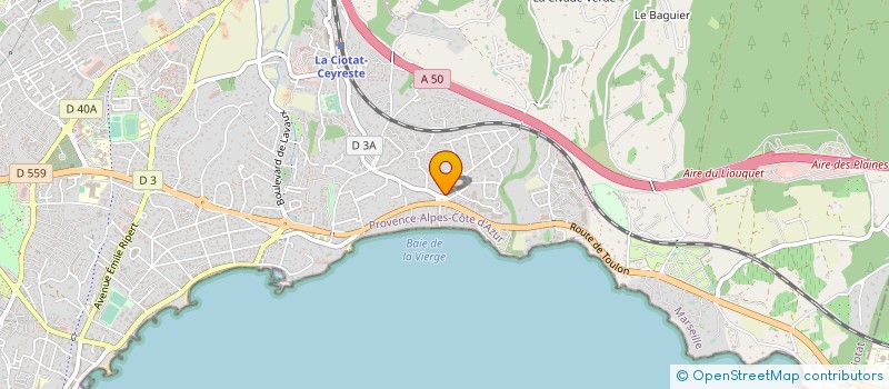 localisation de l'entreprise REFLET MARINE IMMOBILIER à LA CIOTAT