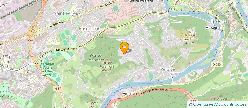 localisation de l'entreprise REFLETS 25 à BESANCON