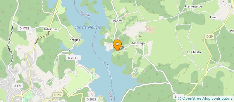 localisation de l'entreprise REFLETS D'ALBION  LIGINIAC