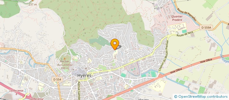 localisation de l'entreprise REFLETS D ART  HYERES
