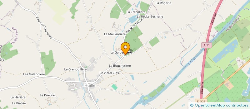 localisation de l'entreprise REFLETS DU LOIR  HUILLE-LEZIGNE