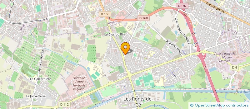 localisation de l'entreprise REFLEX 49 GESTION  LES PONTS-DE-CE