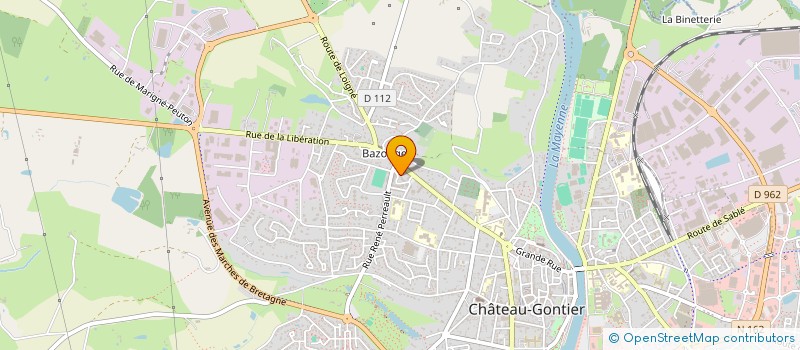 localisation de l'entreprise REFLEX'53 PAYS DE CRAON -G.L.E.  CHATEAU-GONTIER-SUR-MAYENNE