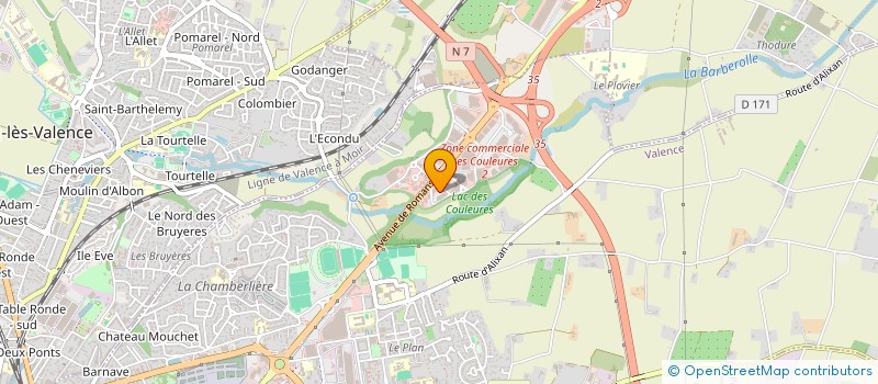 localisation de l'entreprise REFLEXCOM  VALENCE