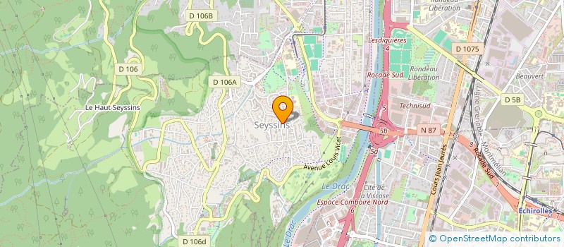 localisation de l'entreprise REFLEXE 38 à SEYSSINS