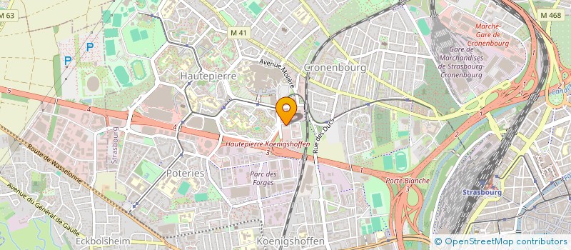 localisation de l'entreprise REFOREX à STRASBOURG