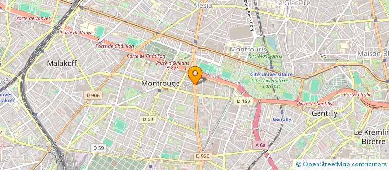 localisation de l'entreprise REFORM.  MONTROUGE