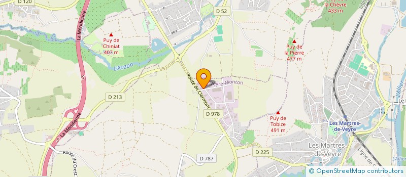 localisation de l'entreprise REFRACENTRE à VEYRE-MONTON