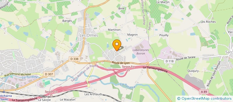 localisation de l'entreprise REFRI-ENERGIE à VINDRY-SUR-TURDINE