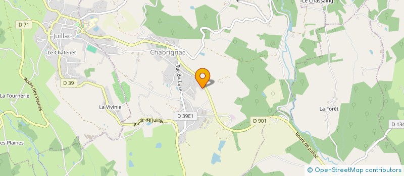 localisation de l'entreprise REFRIGERATION SERVICE 19  CHABRIGNAC