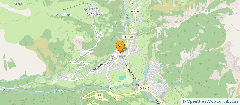 localisation de l'entreprise REFUGE DES AIGUILLES D'ARVES à VALLOUISE-PELVOUX