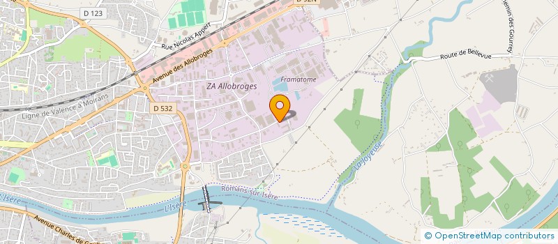 localisation de l'entreprise REFUGE DES BERAUDS à ROMANS-SUR-ISERE