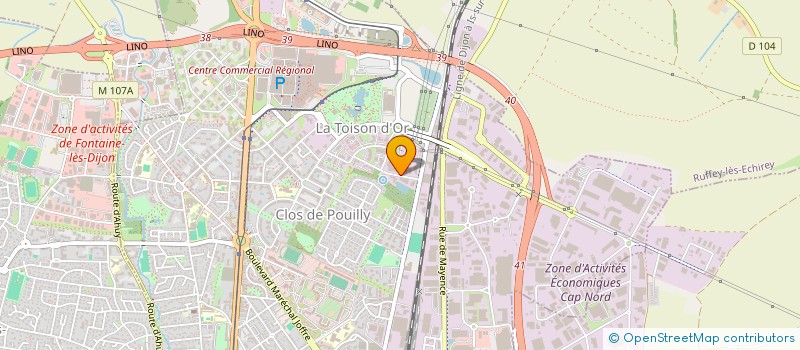 localisation de l'entreprise REFUGE DES PIRATES à DIJON