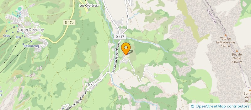 localisation de l'entreprise REFUGE DU COL DU NOYER  DEVOLUY