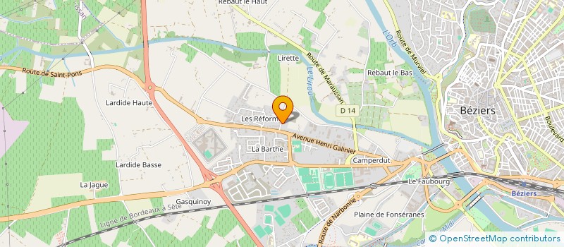 localisation de l'entreprise REFUGE EUROPEEN DES ELEPHANTS MALES  BEZIERS