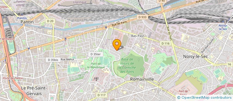 localisation de l'entreprise REFUGE PROTECTION ANIMALE 93 à ROMAINVILLE