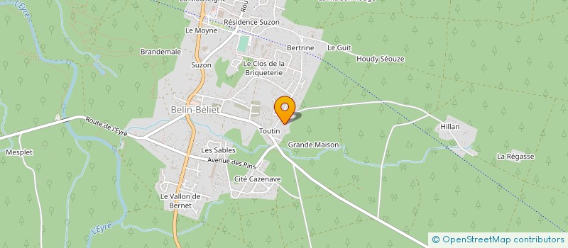 localisation de l'entreprise REG  BELIN-BELIET