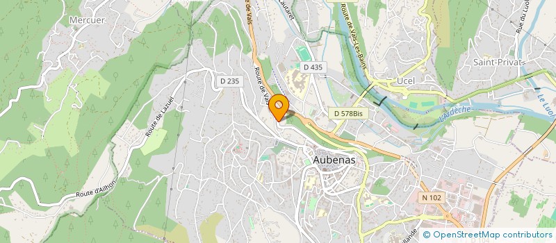 localisation de l'entreprise REG'ARTS à AUBENAS