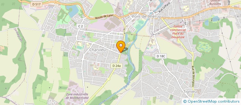 localisation de l'entreprise REGAL CARRELAGE  CHARVIEU-CHAVAGNEUX