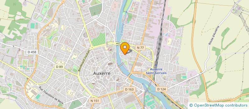 localisation de l'entreprise REGALON ASSOCIATION POUR UNE ENFANCE JOYEUSE à AUXERRE
