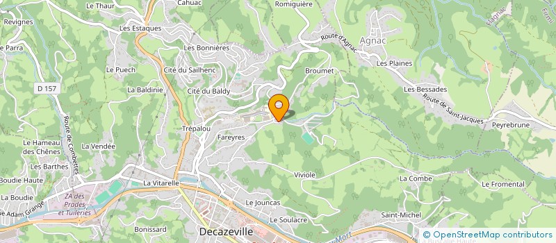localisation de l'entreprise REGANZA à LIVINHAC-LE-HAUT