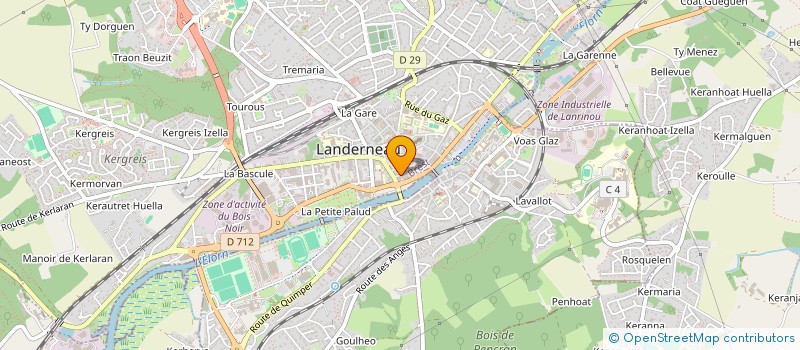 localisation de l'entreprise REGAPRESSE à LANDERNEAU