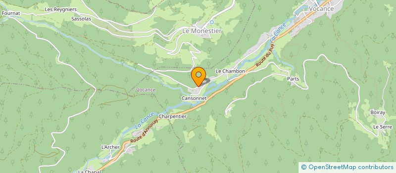 localisation de l'entreprise REGARD SUR LES 2 POMPES  VOCANCE