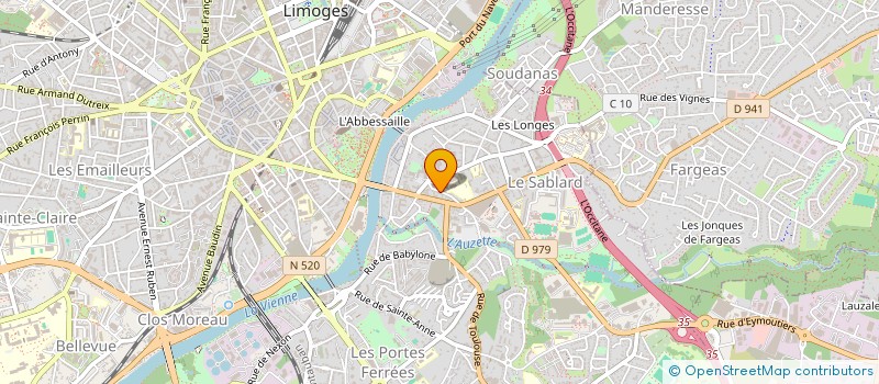localisation de l'entreprise REGARDS DESIGN AUDIO VISUEL à LIMOGES