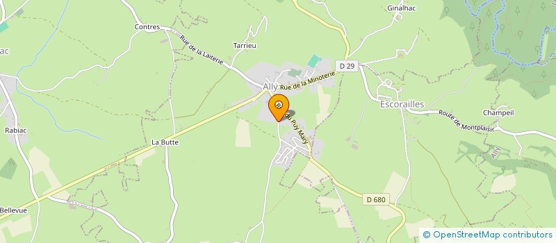 localisation de l'entreprise REGARDS SUR LE PATRIMOINE D'ALLY-DRIGNAC à ALLY