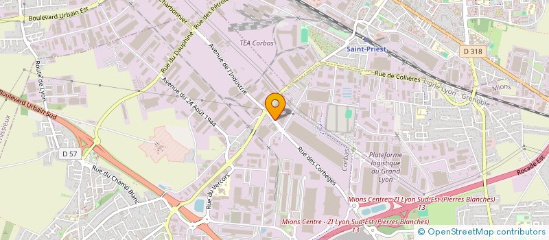 localisation de l'entreprise REGATE à CORBAS