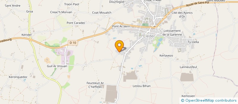 localisation de l'entreprise REGAURE  CLEDER