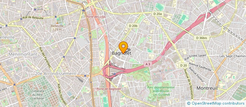 localisation de l'entreprise REGENFAB à BAGNOLET