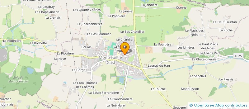 localisation de l'entreprise REGI à MONTREUIL-LE-GAST