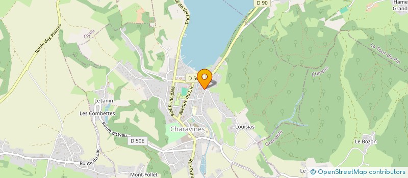localisation de l'entreprise REGIAURE  CHARAVINES