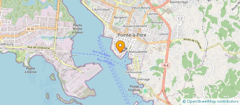 localisation de l'entreprise REGIE+ à POINTE A PITRE