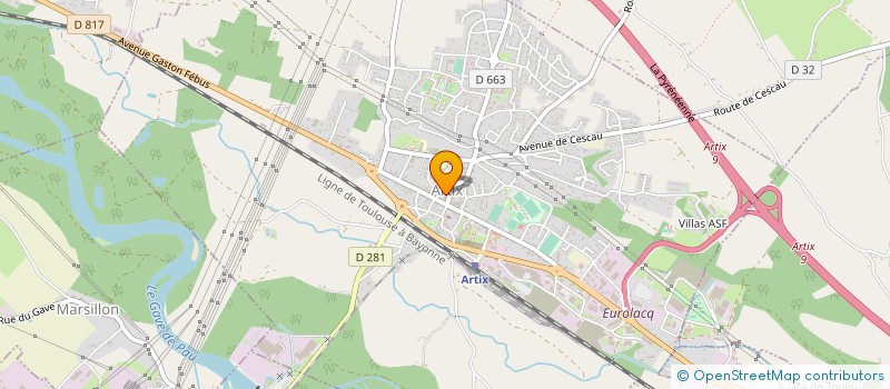 localisation de l'entreprise REGIE ACCUEIL ET RESTAURATION D'ARTIX à ARTIX