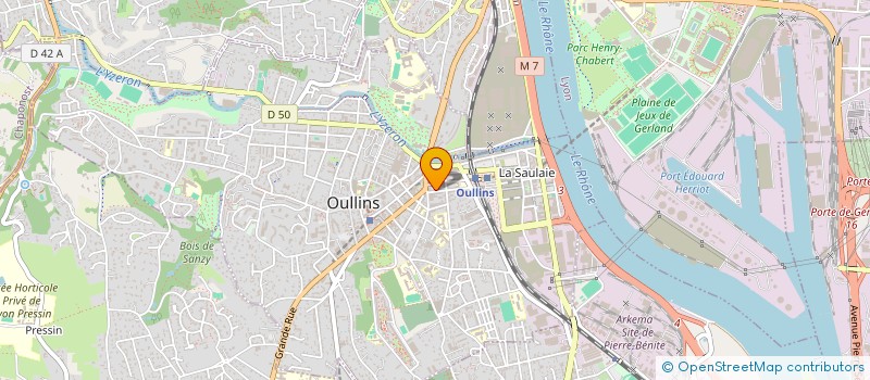 localisation de l'entreprise REGIE BCP - BONNEFOY - CARRIER - PERET à OULLINS-PIERRE-BENITE