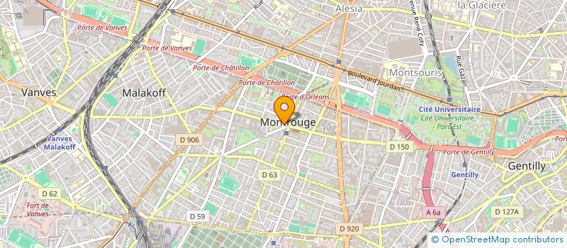 localisation de l'entreprise REGIE BOULONNAISE DE L'HABITAT à MONTROUGE