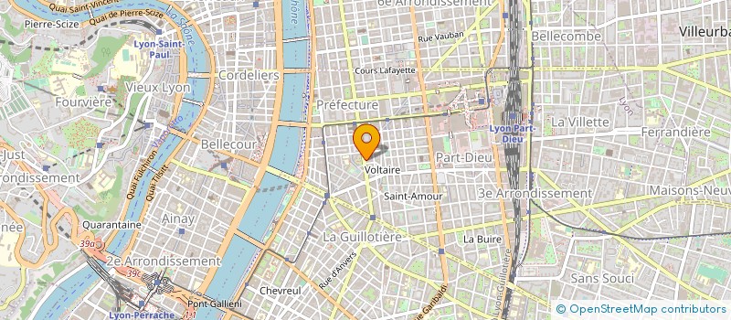 localisation de l'entreprise REGIE BOUVET ET BONNAMOUR à LYON