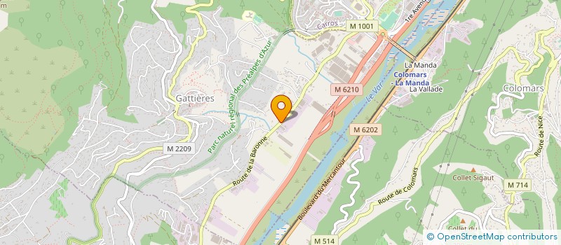 localisation de l'entreprise REGIE COMMUNALE D'ELECTRICITE DE GATTIERES à GATTIERES