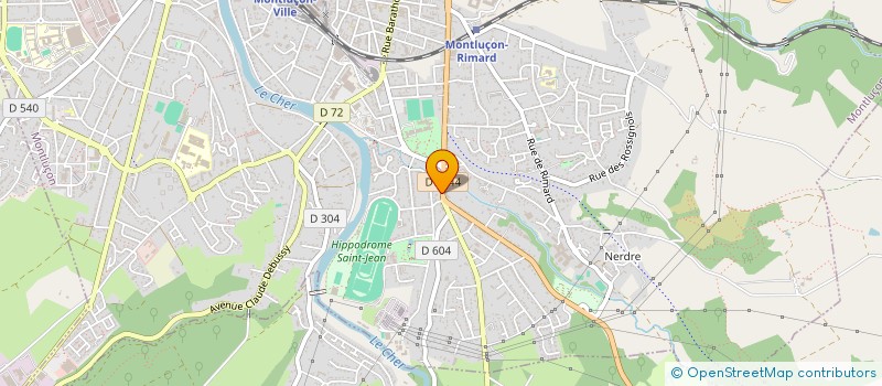 localisation de l'entreprise REGIE COMPUB à MONTLUCON