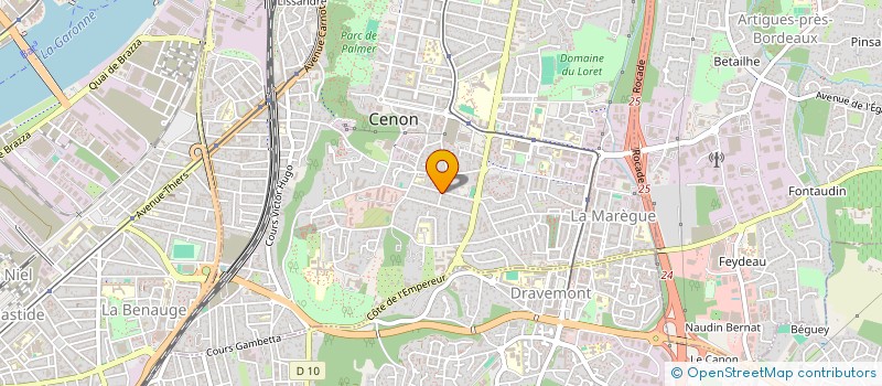 localisation de l'entreprise REGIE D ELECTRICITE DE CENON à CENON