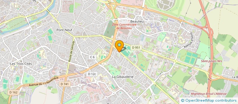 localisation de l'entreprise REGIE D'ELECTRICITE DE LA VIENNE  POITIERS