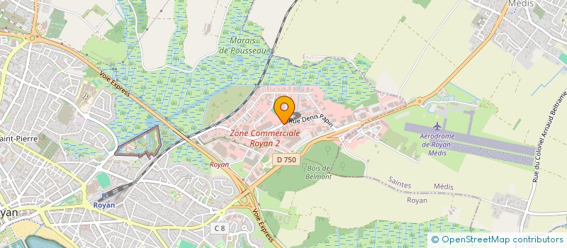 localisation de l'entreprise REGIE DE PRESSE SPECIALISEE à ROYAN