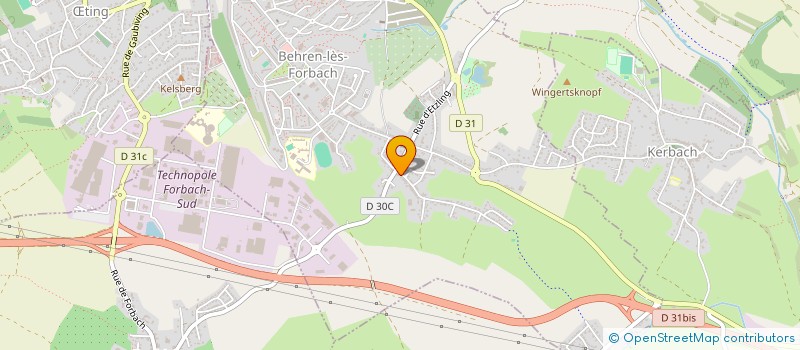 localisation de l'entreprise REGIE DE QUARTIER BEHREN INSERTION à BEHREN-LES-FORBACH
