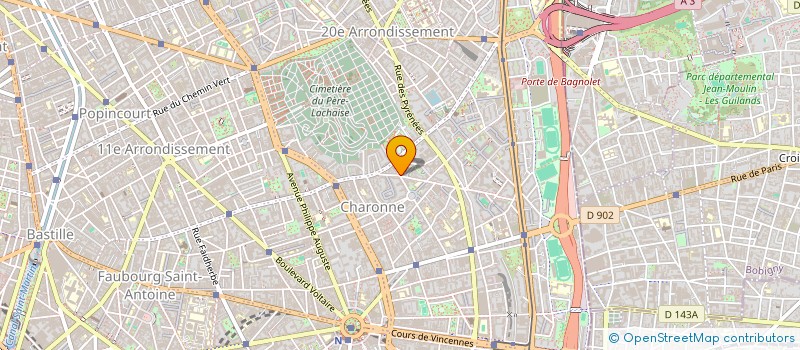 localisation de l'entreprise REGIE DE QUARTIER SAINT BLAISE CHARONNE  PARIS